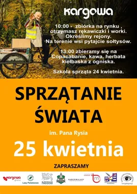 Kargowa szykuje sprzątanie świata z finałem przy ognisku