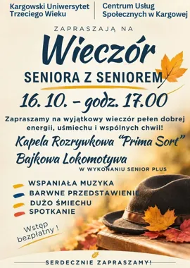 Muzyka, bajkowa lokomotywa i dużo śmiechu. Seniorzy spotkają się w Kargowej