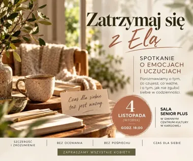 W Kargowej zaplanowano spotkanie dla kobiet o emocjach i czasie dla siebie