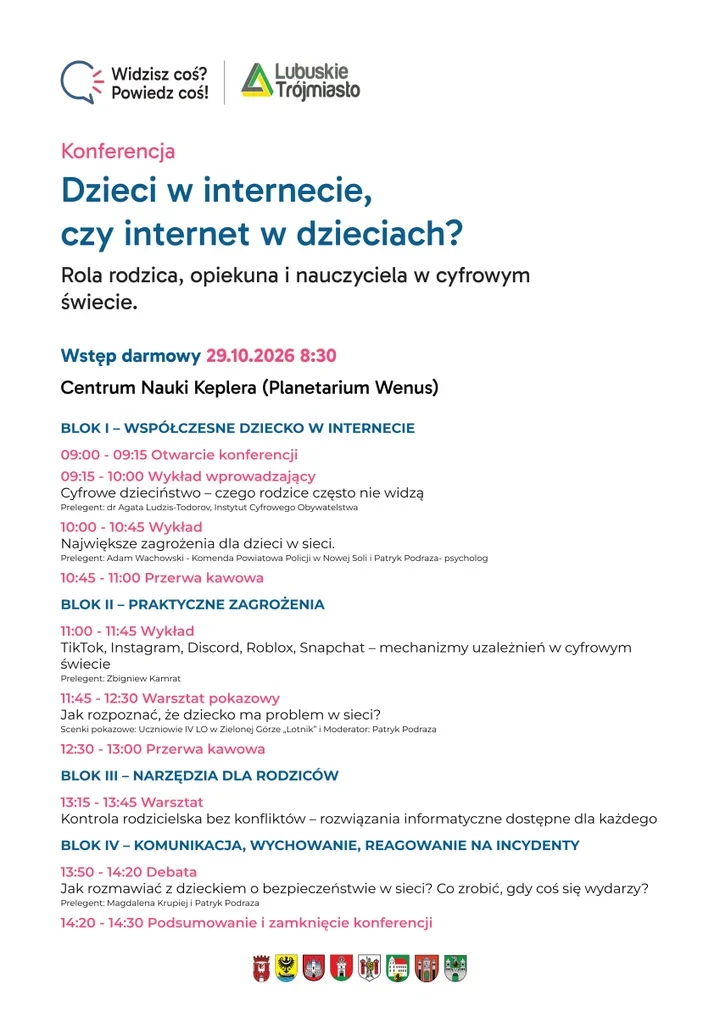 TikTok, Roblox i zagrożenia w sieci. Bezpłatna konferencja w Zielonej Górze