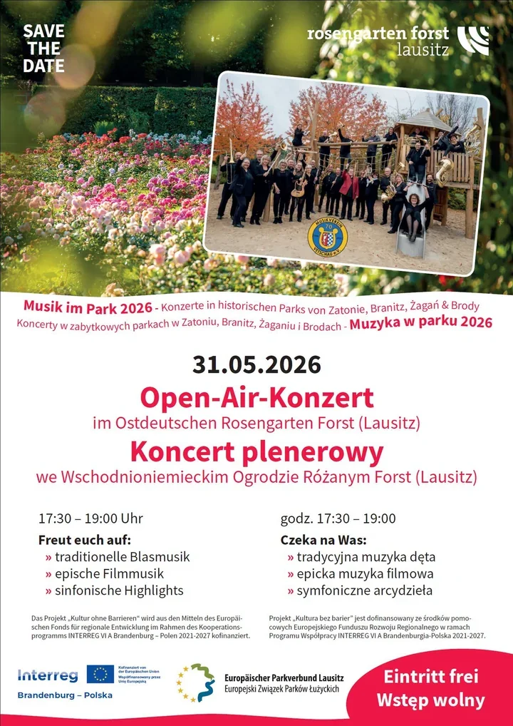 Bezpłatny koncert otworzy sezon w parkach Łużyckich