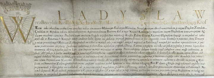Królewski list z 1641 roku odsłania handlową siłę dawnej Zielonej Góry
