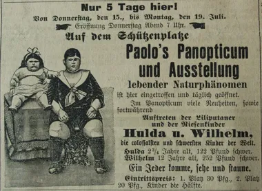 Na Placu Strzeleckim oglądano liliputów i „najgrubsze dzieci świata”