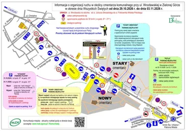 Darmowe autobusy i zmiany przy cmentarzu w Zielonej Górze. Nowe zasady dojazdu