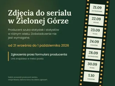 Płatne role w nowym serialu. W Zielonej Górze rusza nabór