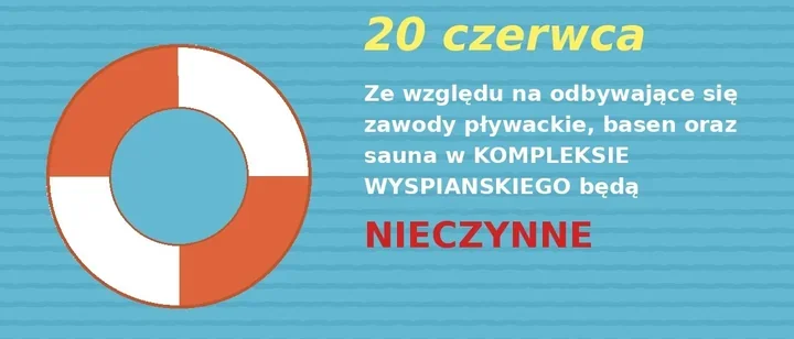 Basen przy Wyspiańskiego z przerwą. W sobotę wchodzi sportowa rywalizacja
