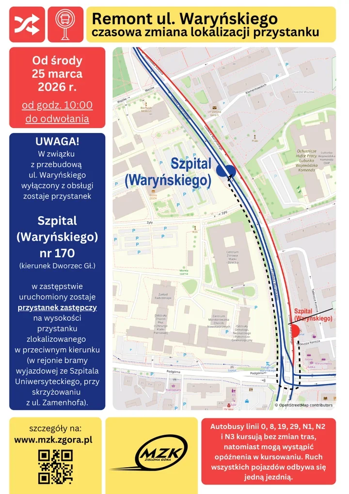 Remont Waryńskiego może zmienić ruch na jednej z ważnych ulic Zielonej Góry