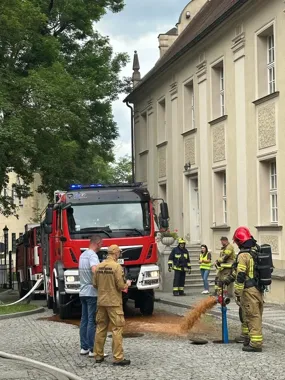 Na zamku w Sulechowie ćwiczono ewakuację i ratowanie zabytku