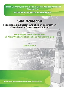 Siła oddechu w Zielonej Górze. Pacjenci dostaną wiedzę i wsparcie